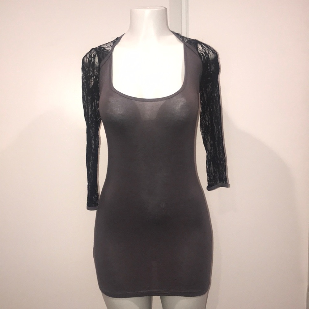 Sexy lace sleeve dress